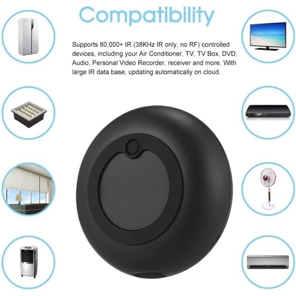 UanTii Wifi IR Remote Controller Tuya Smart Infrared Universal Remote Controller for Air Condition Fan TV Amazon App Recomtrol Control Alexa Google Home Siri Voice Control - Image 2