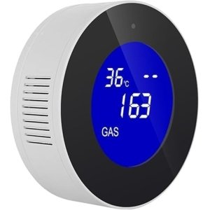 Gas sensor Leak Detector, For Tuya Smart WiFi, High Precision Sensor, LCD Temperature Display, Solenoid Valve Function, Gas Alarm Gas Liquefied Gas Leak Detector