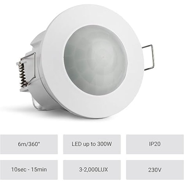 Motion Sensor - 360 Degree Range - 220 volt - spotlight motion sensor - ceiling installation - security sestem - smart home - Image 2