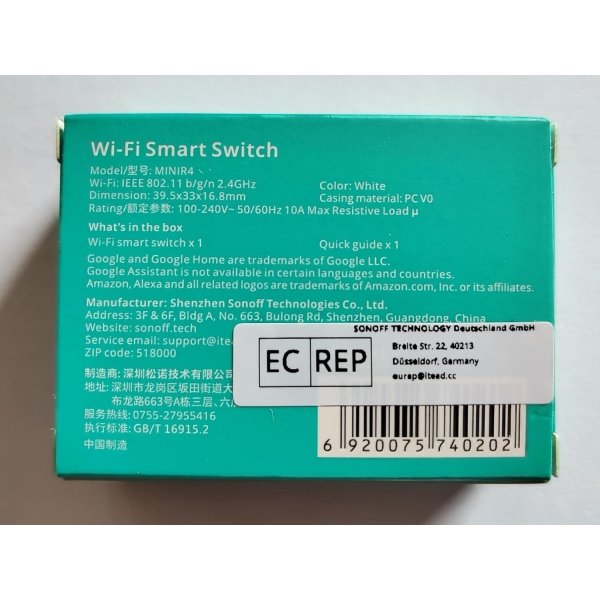 SONOFF MINIR4 WiFi Smart Switch, 2 Way Smart Micromodule Switch, Detach Relay Mode, WiFi 2.4G, APP Control, Mini Smart Switch Compatible with Alexa, Google Home, 10A/2200W - Image 7