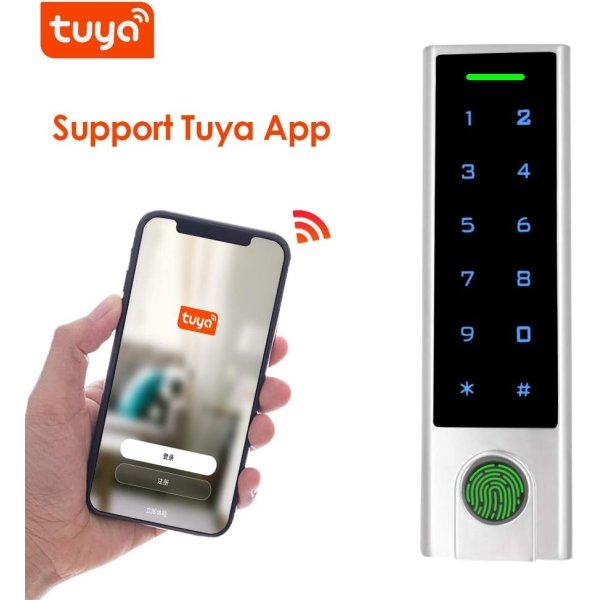 BSTUOKEY WiFi 125Khz EM Card,Fingerprint Access Controller,IP67 Waterproof, Access Control Keypad,Door Lock Opener,Backlight Tuya Mobile APP,1000 User (Fingerprint Version) - Image 2