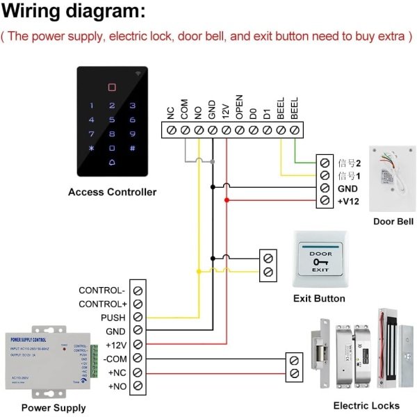 FusyTuly WiFi Tuya RFID Access Control Keypad Wireless IP68 Waterproof Access Controller Keyboard WG26/34 Phone APP Password Unlock System+ 10pcs Keyfobs - Image 4