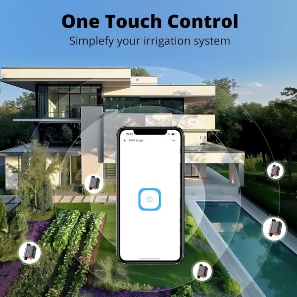 SONOFF SWV-BSP Zigbee Smart Hose Timer for Outdoor Watering, Easy Faucet Install, Automate Water & Sprinkler Schedules for Lawn, Garden & Yard Care. Works with Alexa & Google Home - Image 3